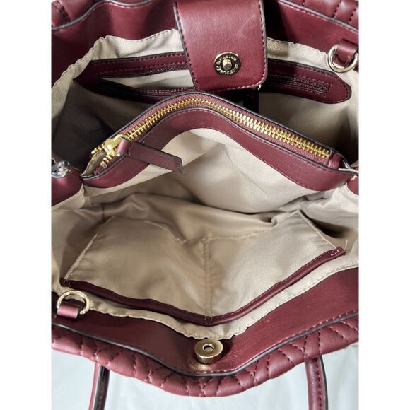 Nine West Camden Jet Set Satchel burgundy Merlot - Picture 10 of 16